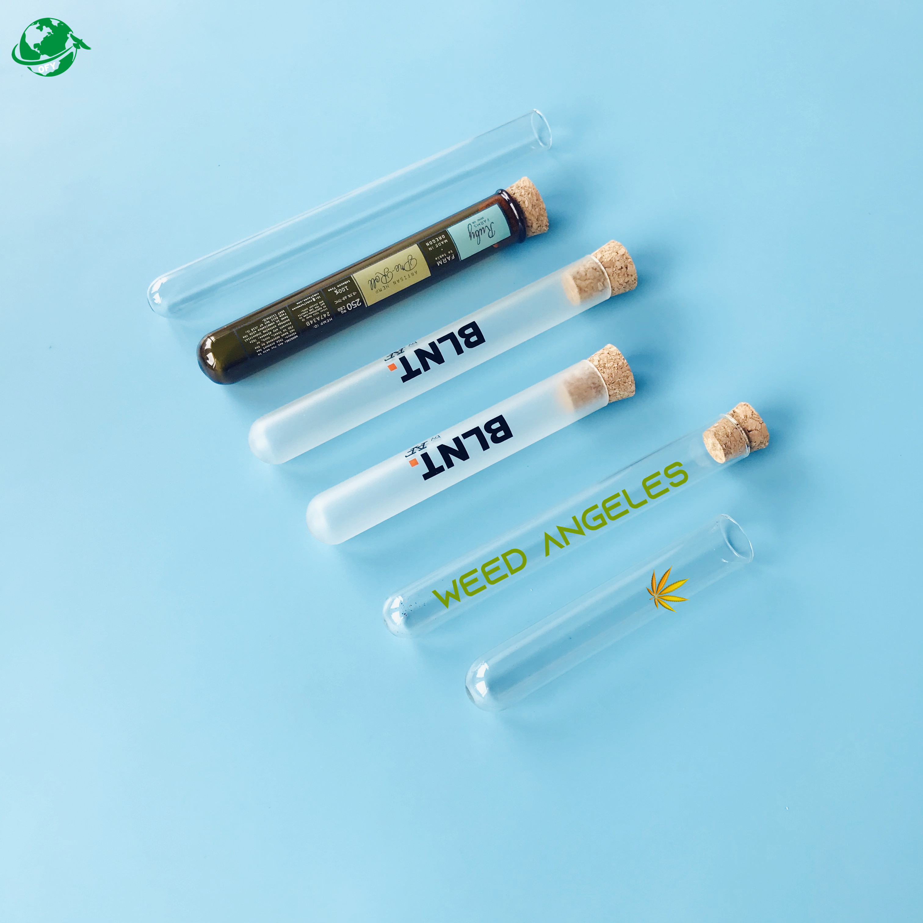 120mm King Size Preroll Cones Tube Glass Test Tube With Cork