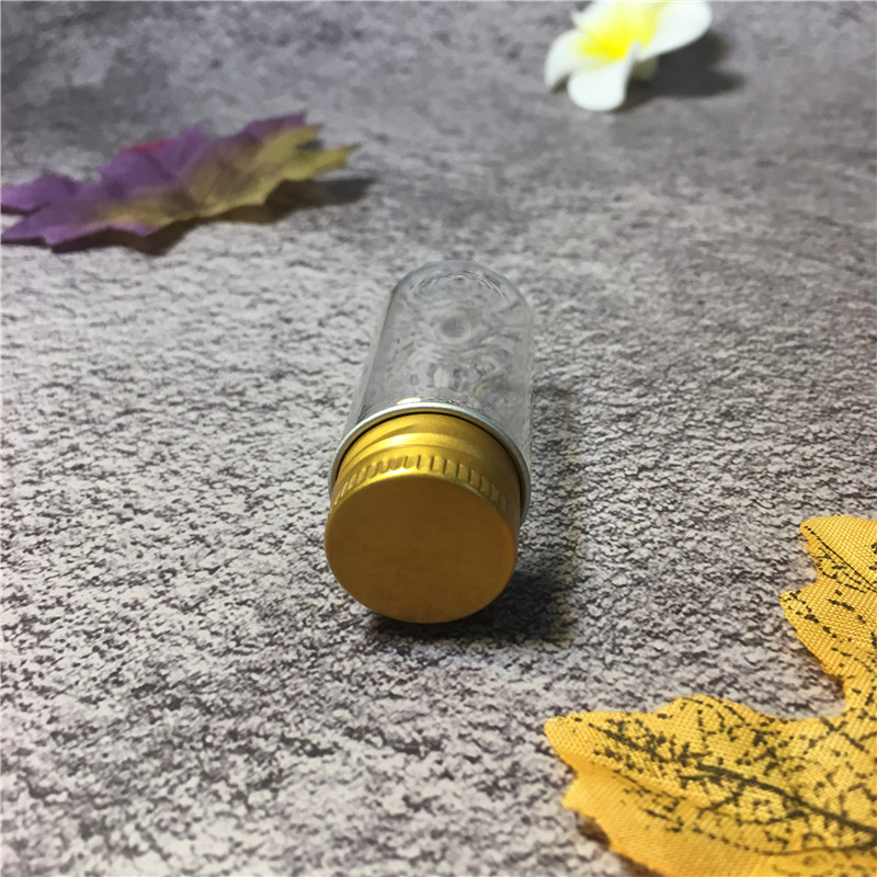 120mm Transparent Glass Joint Tube with Metal Screw Cap