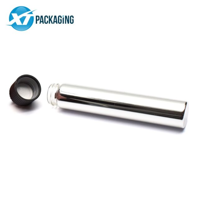 120mm transparent cigar glass test tube child resistant screw lid matte black child proof tubes for prerolls packaging