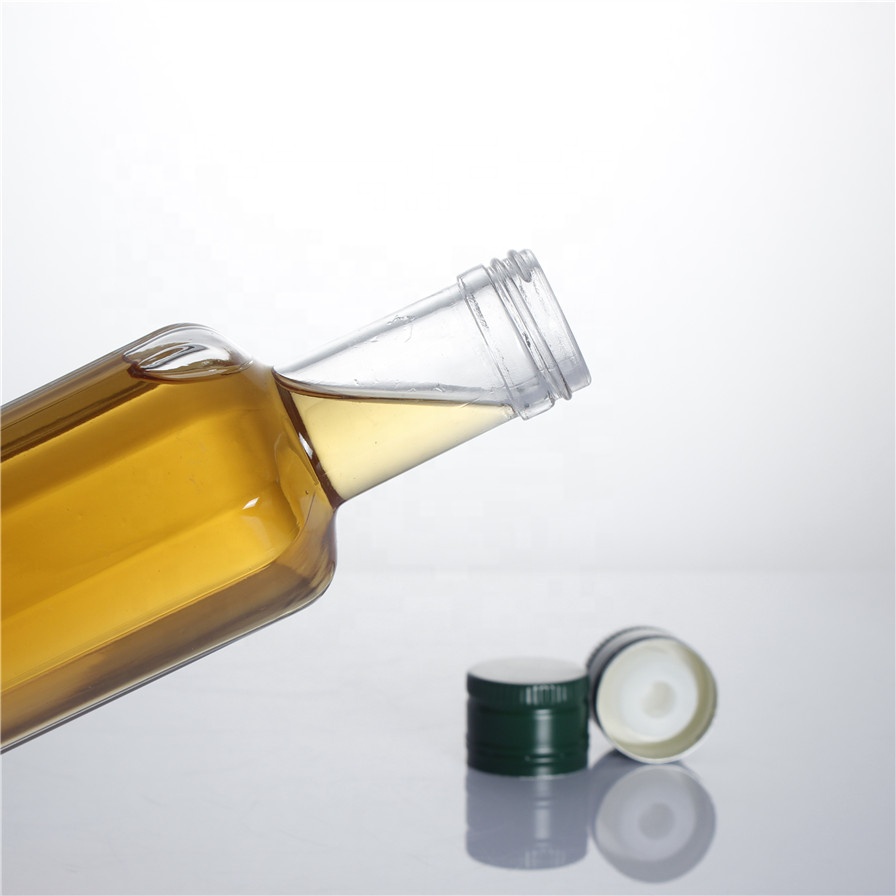125 ml 250 ml 500 ml 750 ml 1000 ml antique green color clear glass square round olive oil bottles