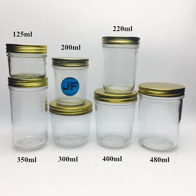 125 ml 250 ml glass jar without shoulder wholesale