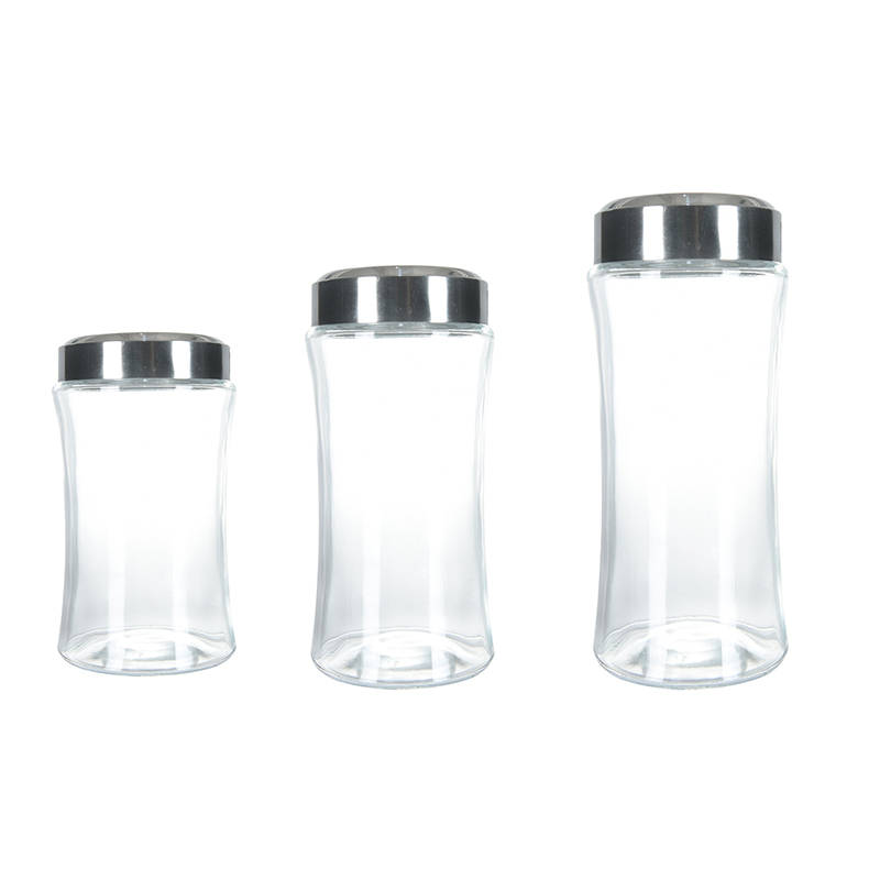 1250ml Metal Lid Sealed Food Candy  Cookie Safe Storage Glass jar easy handle ready stock zibo factory direct fast delivery