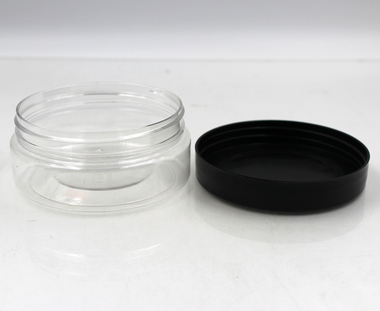 125ML Clear Plastic PET Jar With Plastic Cap