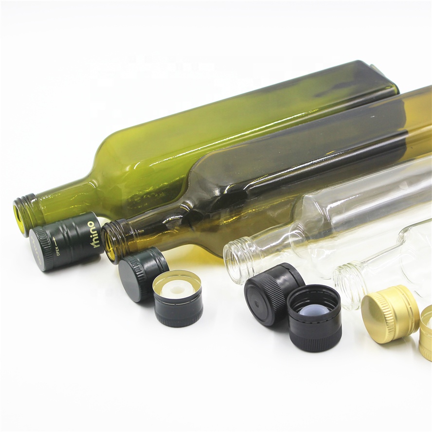 125ml/250ml/500ml/750ml/1000ml glass antique green square/round olive oil bottle