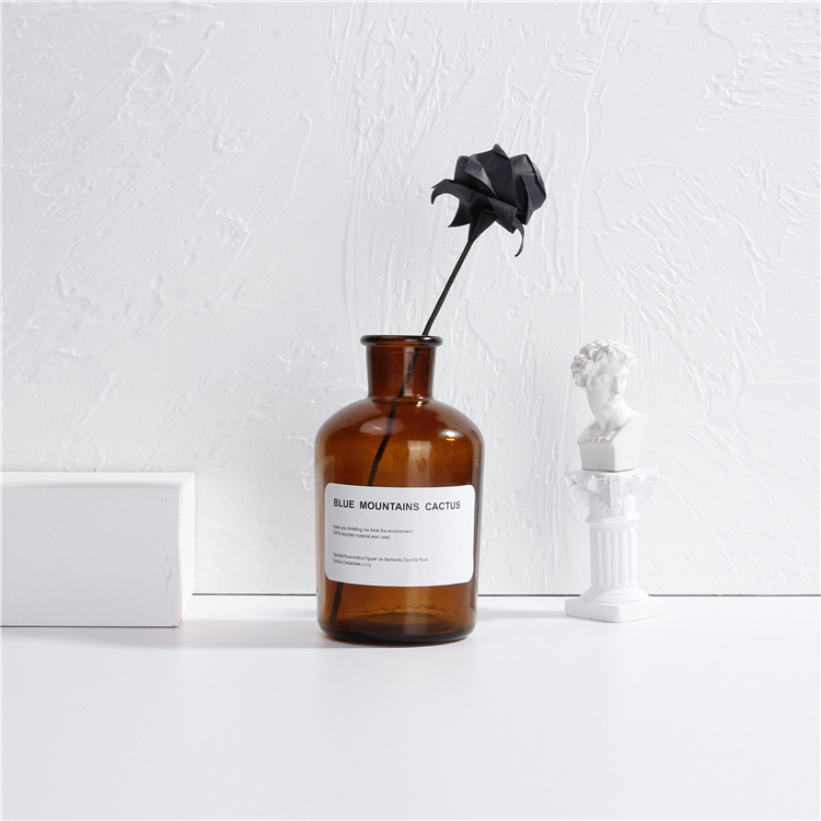 125ml 250ml 500ml Amber Diffuser Wide Mouth Glass Bottle For Perfume Label Sticker Popular Style