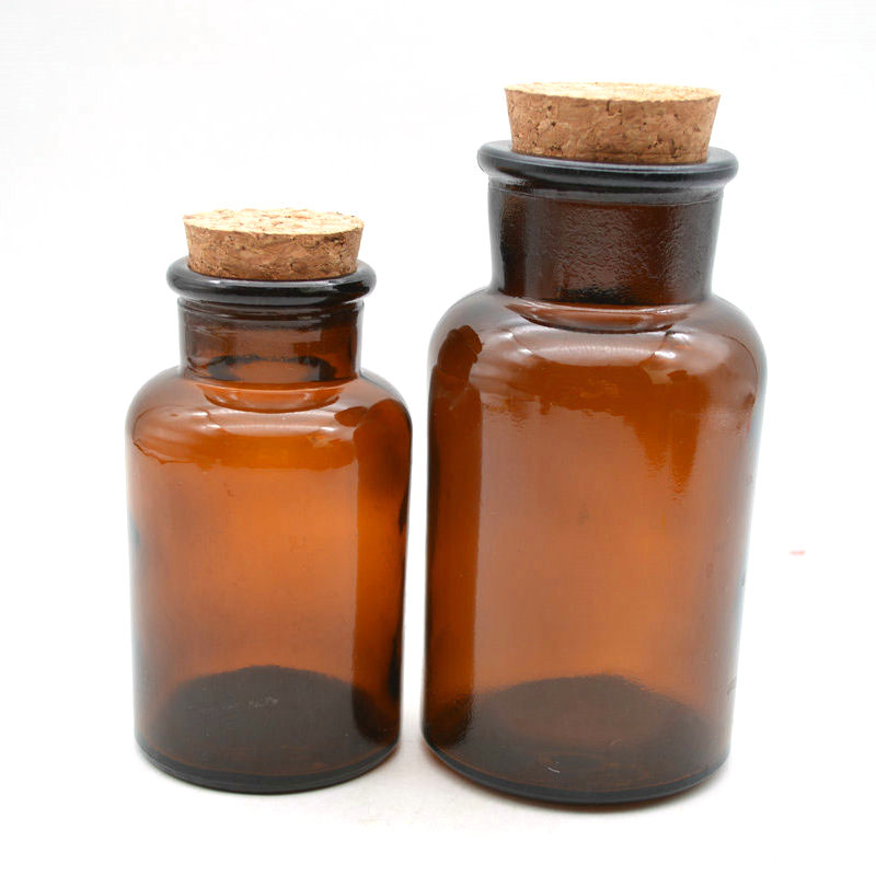 125ml 250ml amber glass reagent bottles wide mouth  lab reagent bottle