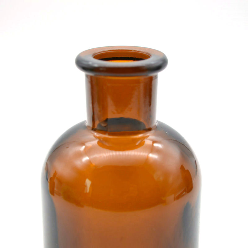 125ml Apothecary reagent bottle amber glass narrow mouth with cork