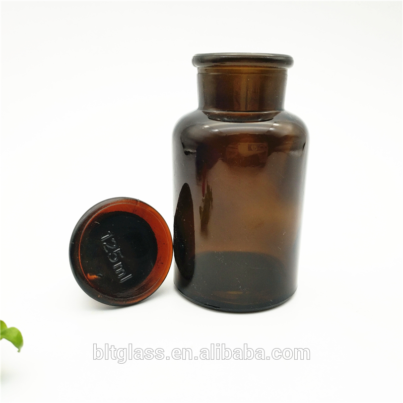 125ml Aromatherapy REED DIFFUSER amber glass bottle with glass top or cork