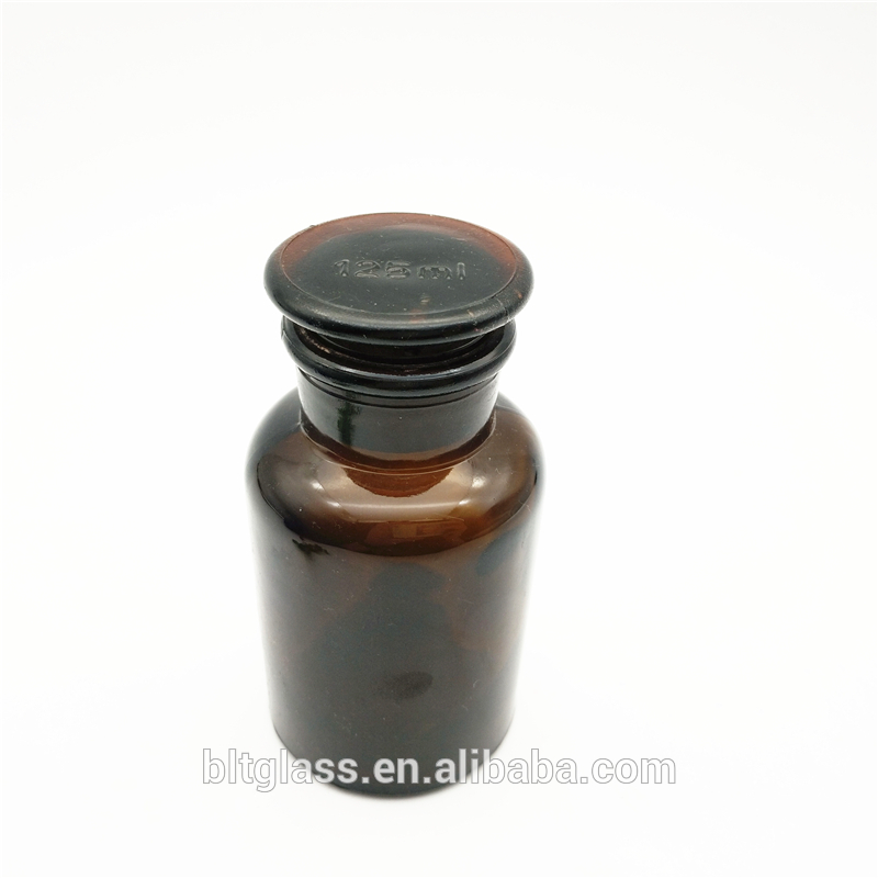 125ml Aromatherapy REED DIFFUSER amber glass bottle with glass top or cork