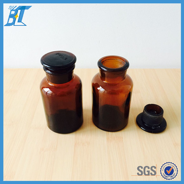 125ml Medicine use amber glass bottle glass reagent bottle with glass dropper