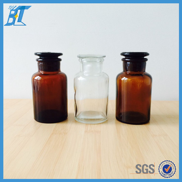 125ml Medicine use amber glass bottle glass reagent bottle with glass dropper