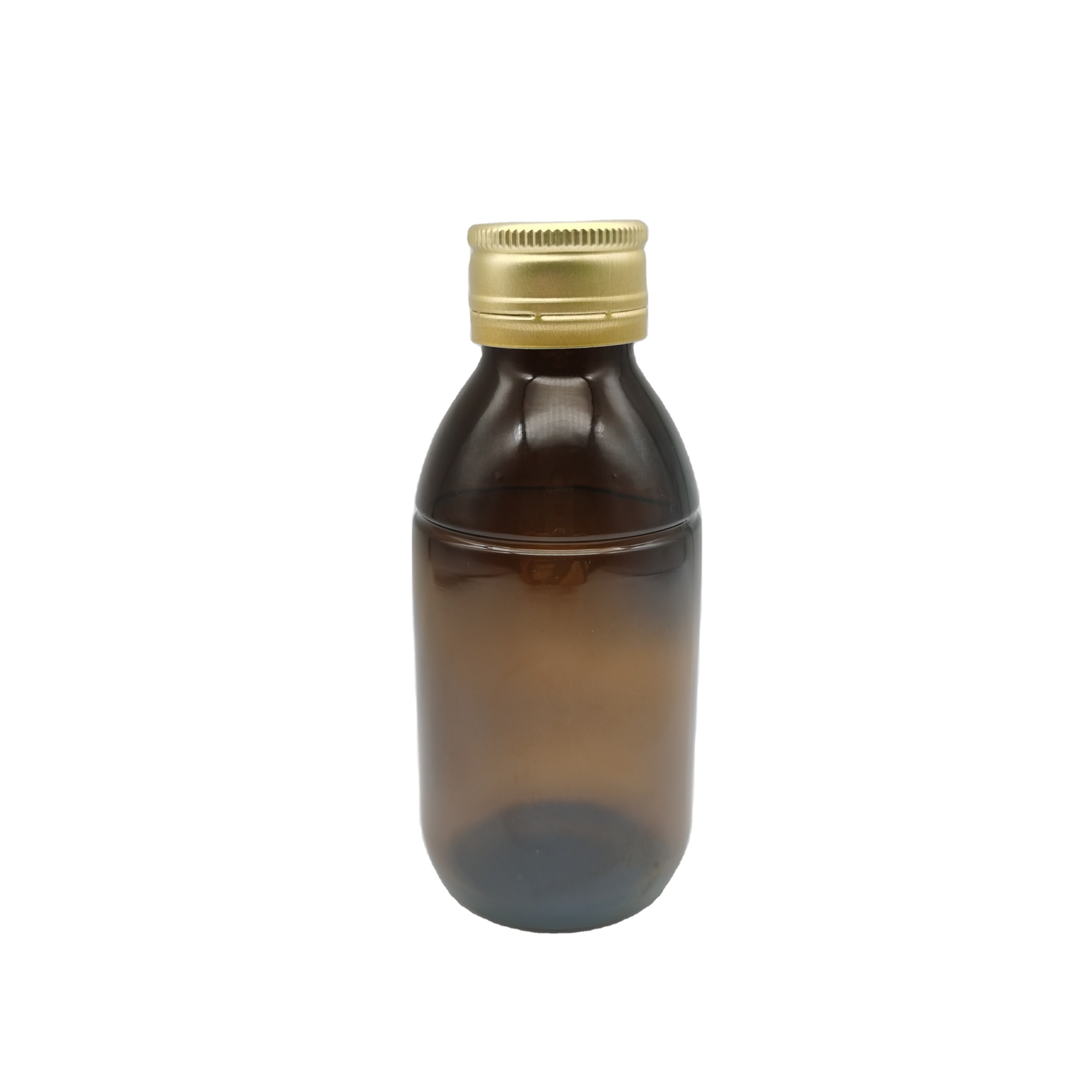 125ml amber syrup medicine glass bottle and Tamper evident metal cap