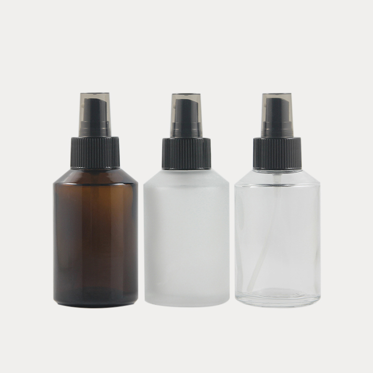 125ml clear/matte white glass cream bottles, 125ml amber cosmetic glass bottles