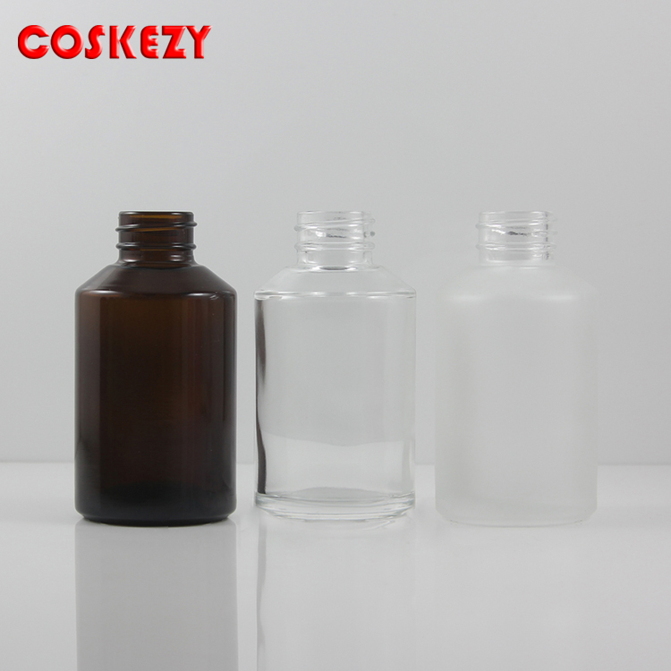 125ml clear/matte white glass cream bottles, 125ml amber cosmetic glass bottles