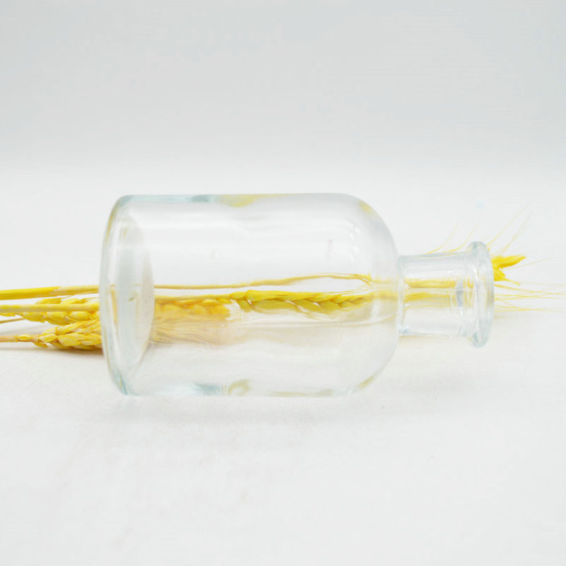 125ml transparent round glass bottle aromatherapy aroma reed diffuser bottle