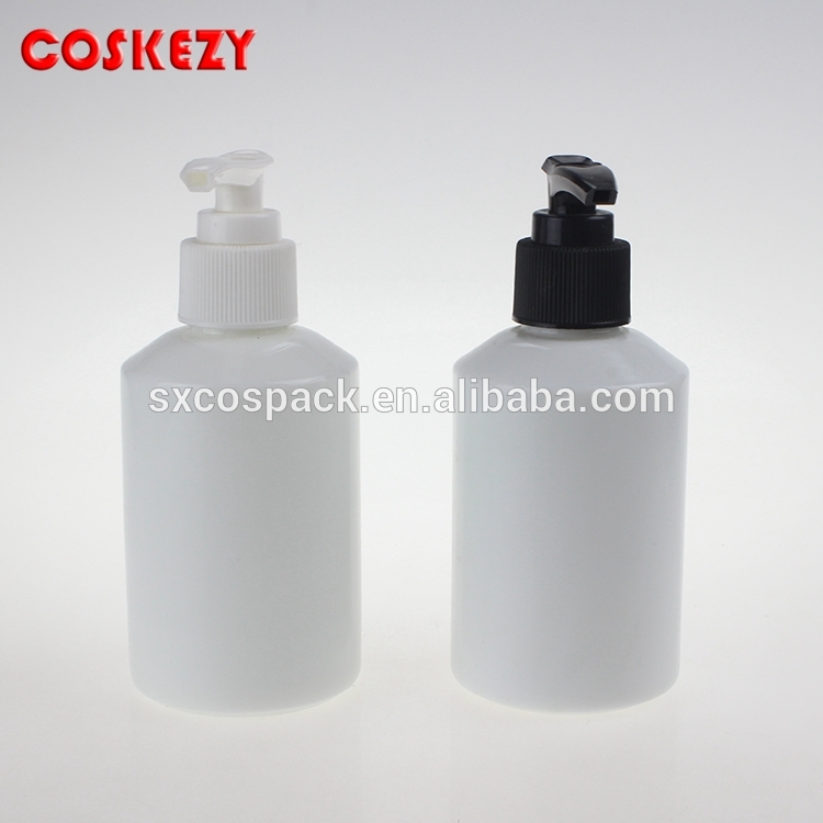125ml white jade lotion glass bottles with Screw Cosmetic Lotion Pump