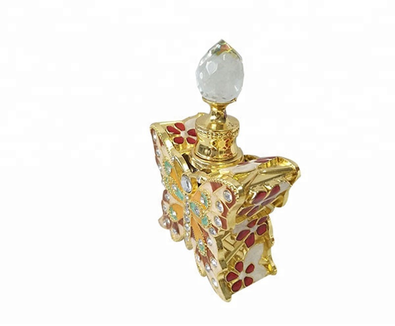 12M/15Ml Metal Essential Frosted Oils Arabic Perfume Bottle