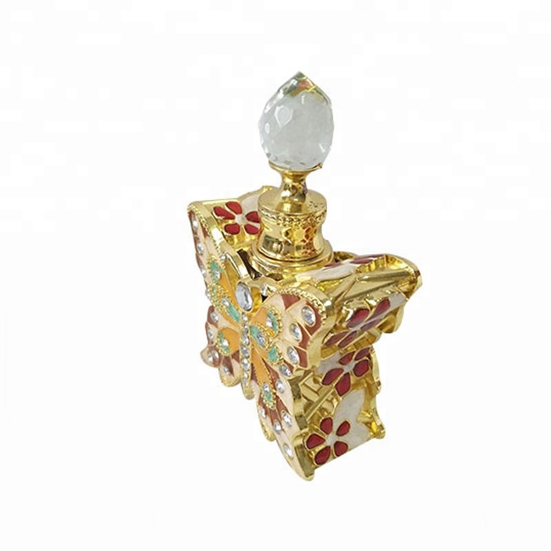12M/15Ml Metal Essential Frosted Oils Arabic Perfume Bottle