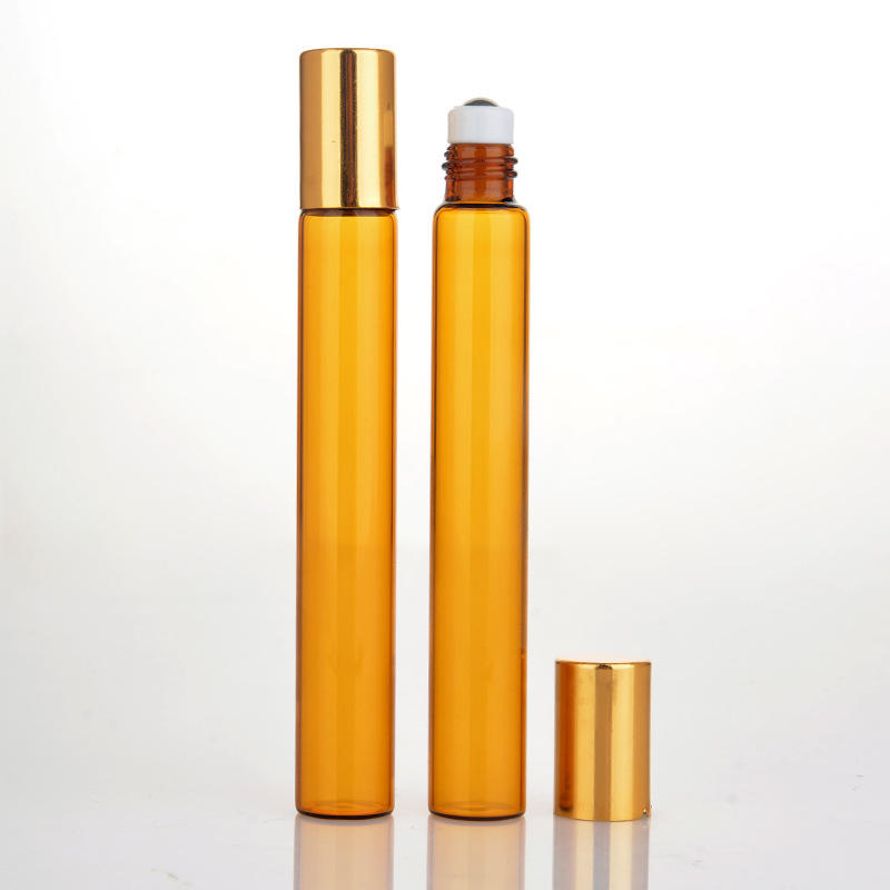 12ml Aluminum Cap Refillable Portable Empty Roll on Glass Bottle
