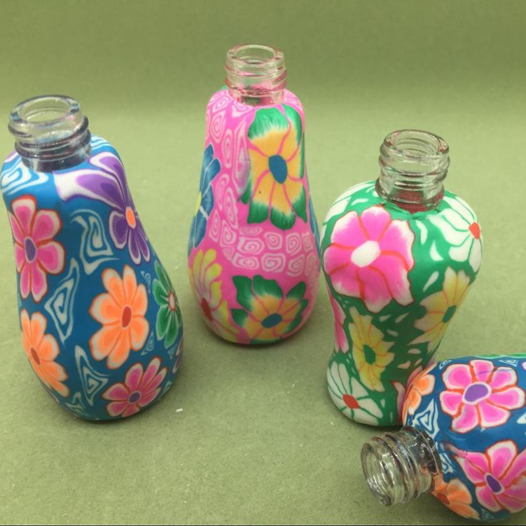 12ml Colorful Hanging Polymer Clay Glass Air freshener Bottle for Car