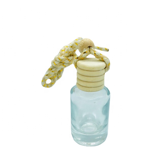 12ml Round Shape Transparent Glass Pendant bottle Car Perfume Bottle Air diffuser