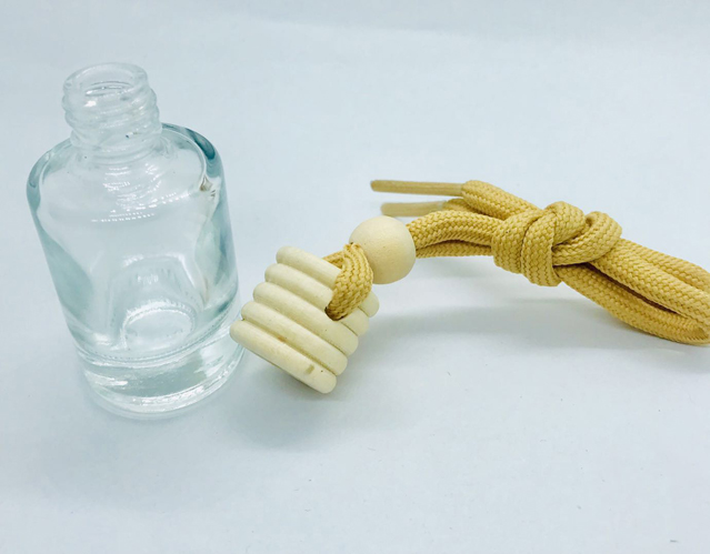 12ml Round Shape Transparent Glass Pendant bottle Car Perfume Bottle Air diffuser