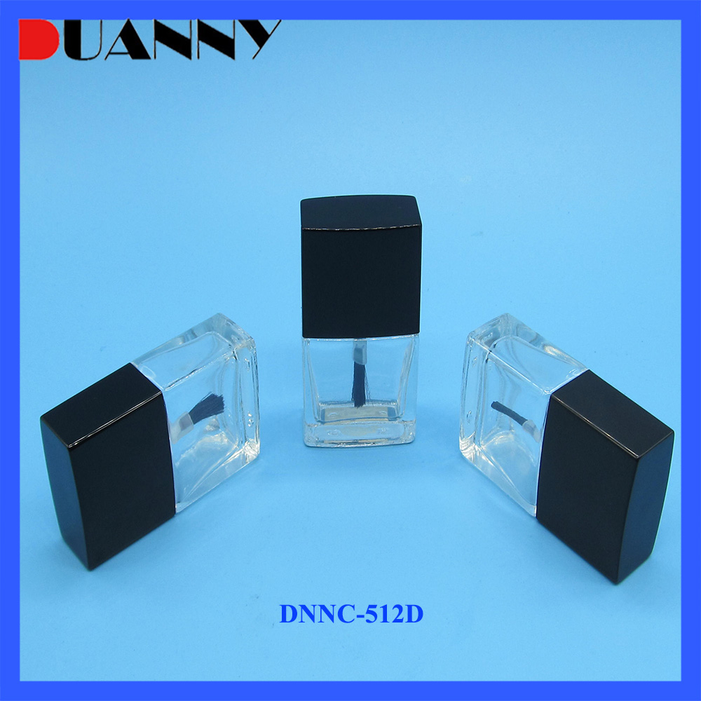 12ml Square Clear Glass Nail Polish Bottle