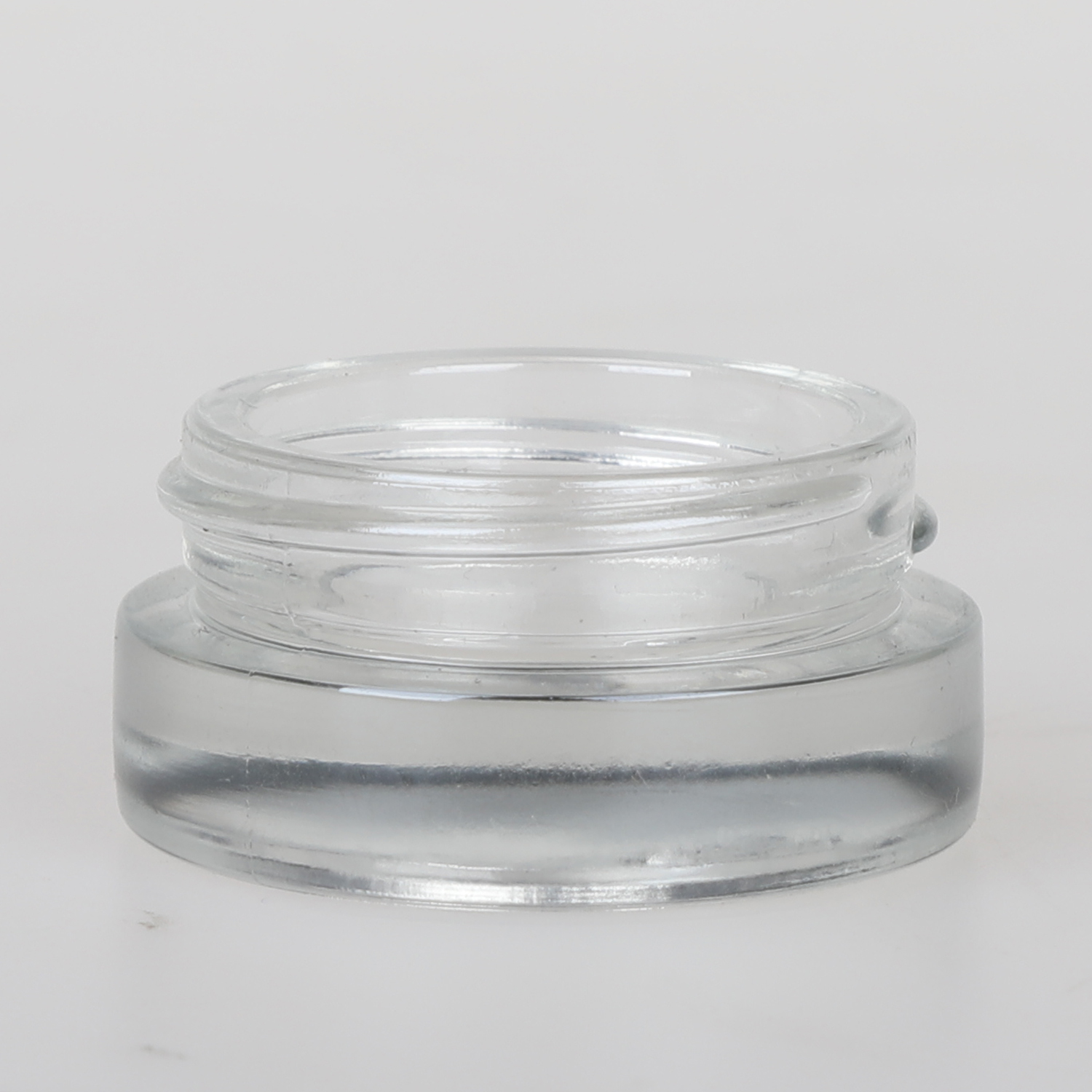 12ml custom cosmetic eye cream jars squared round clear glass 9ml CBD concentrate container without child proof resistant CR cap