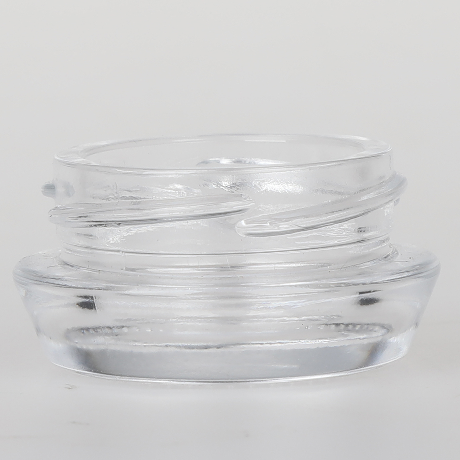12ml custom cosmetic eye cream jars squared round clear glass 9ml CBD concentrate container without child proof resistant CR cap