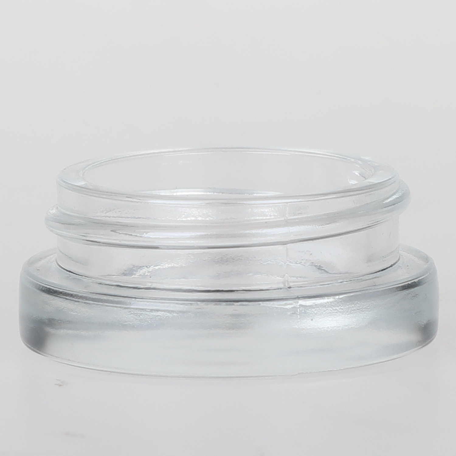 12ml custom cosmetic eye cream jars squared round clear glass 9ml CBD concentrate container without child proof resistant CR cap