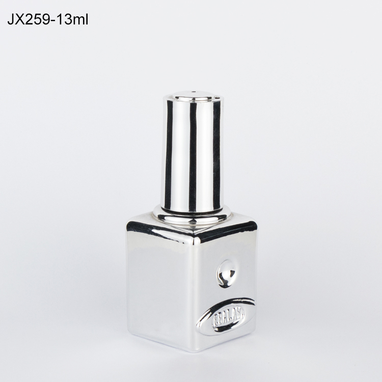 12ml custom made uv silver rose shape gel nail polish glass empty bottle