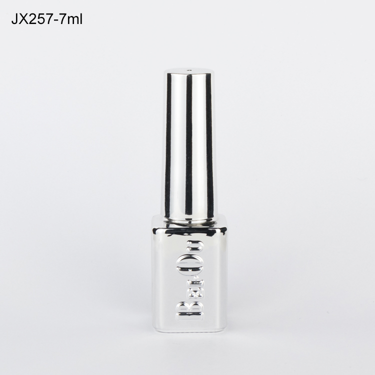 12ml custom made uv silver rose shape gel nail polish glass empty bottle