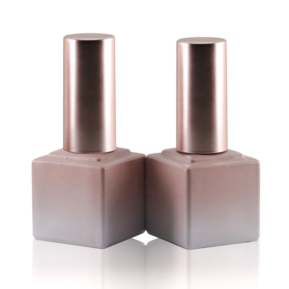 12ml emerald unique best glas uv gel nail polish bottle with gold caps