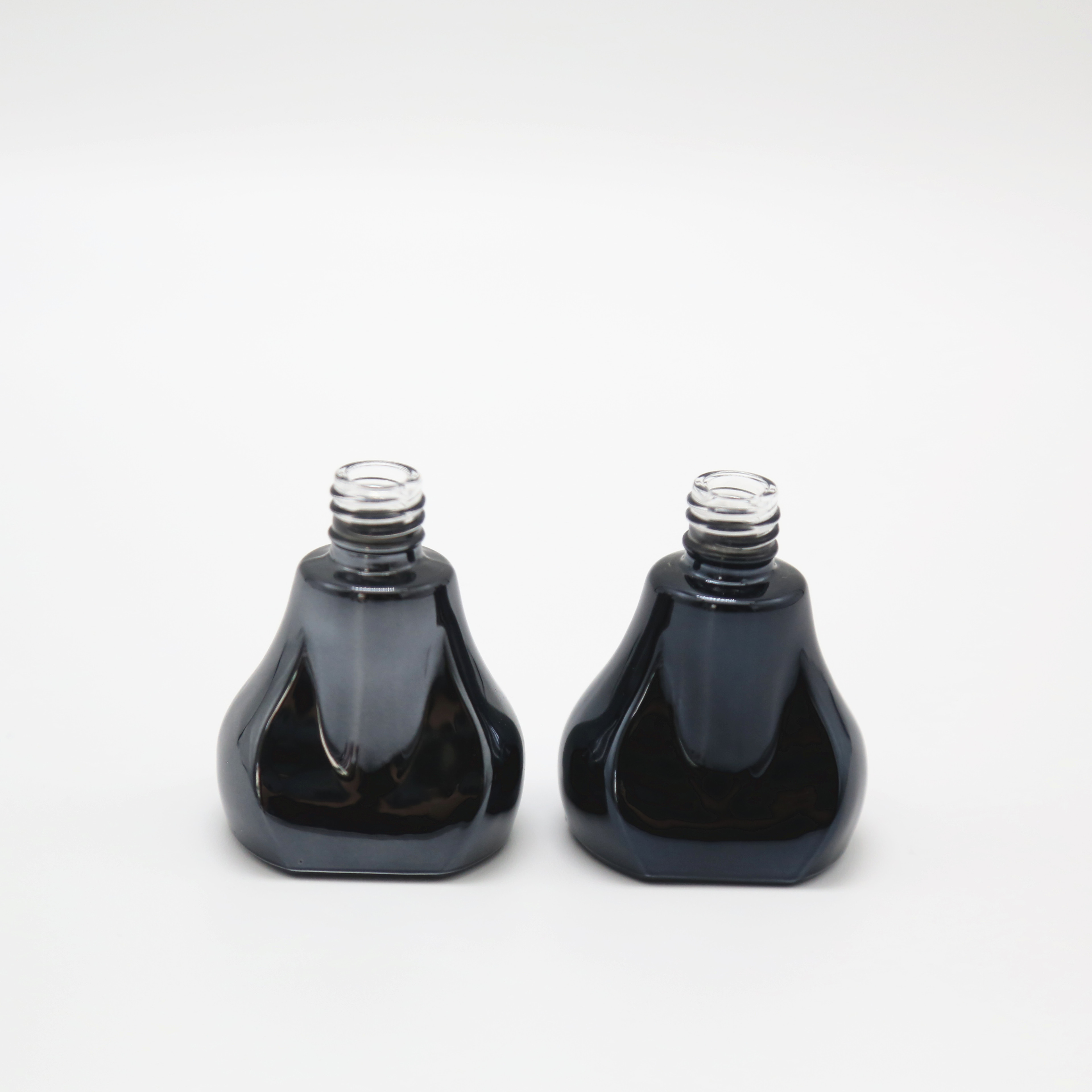 12ml empty black nail builder gel polish glass bottle samll MOQ