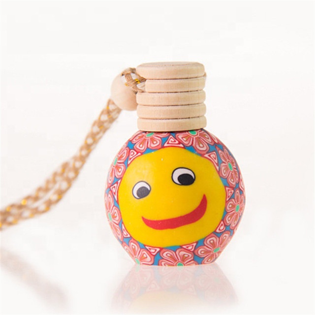 12ml empty polymer clay car hanging air freshener perfume car diffuser glass bottle