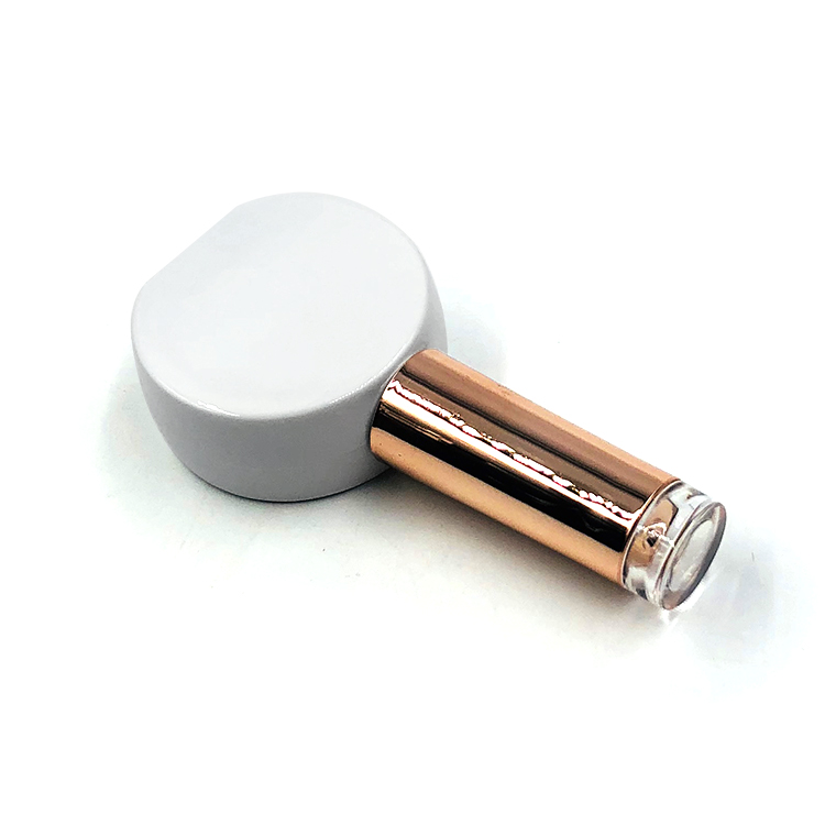 12ml flat round empty white nail polish bottle with brush