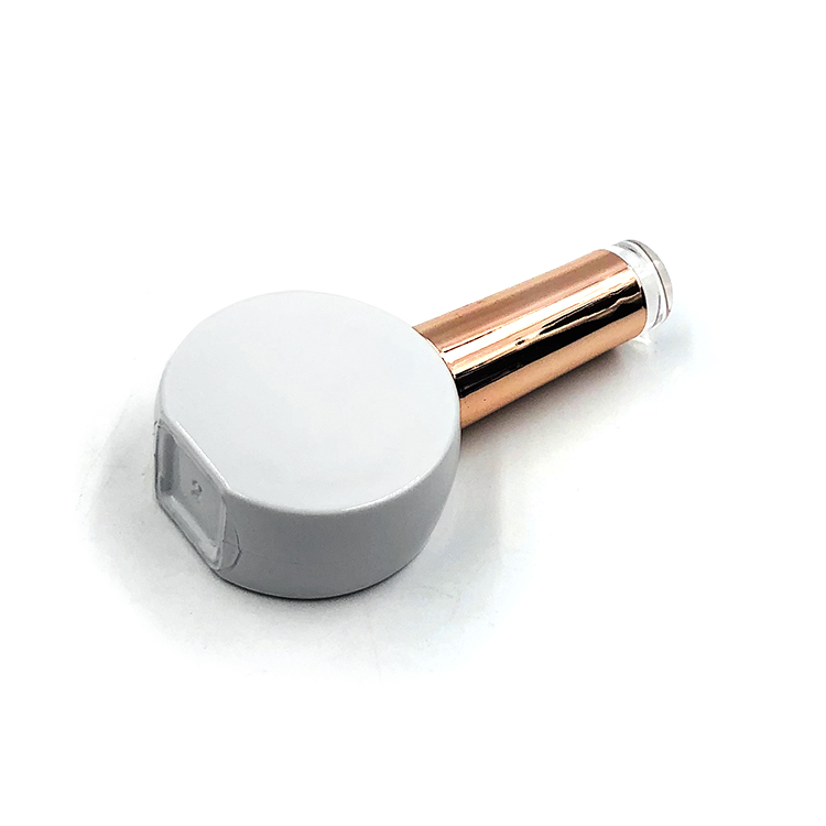 12ml flat round empty white nail polish bottle with brush