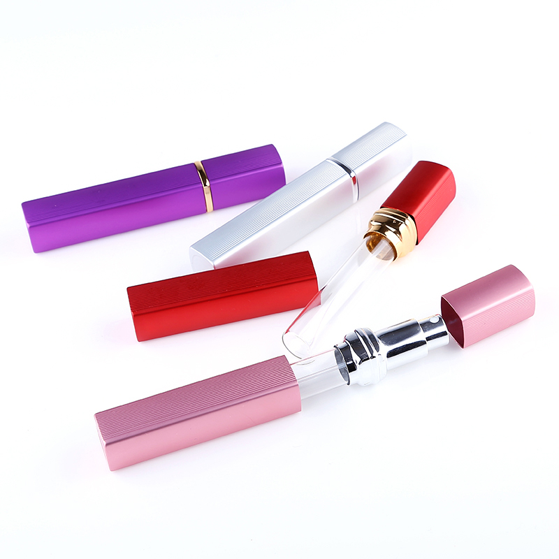 12ml gold aluminum square shaped can refillable spray bottle in stock