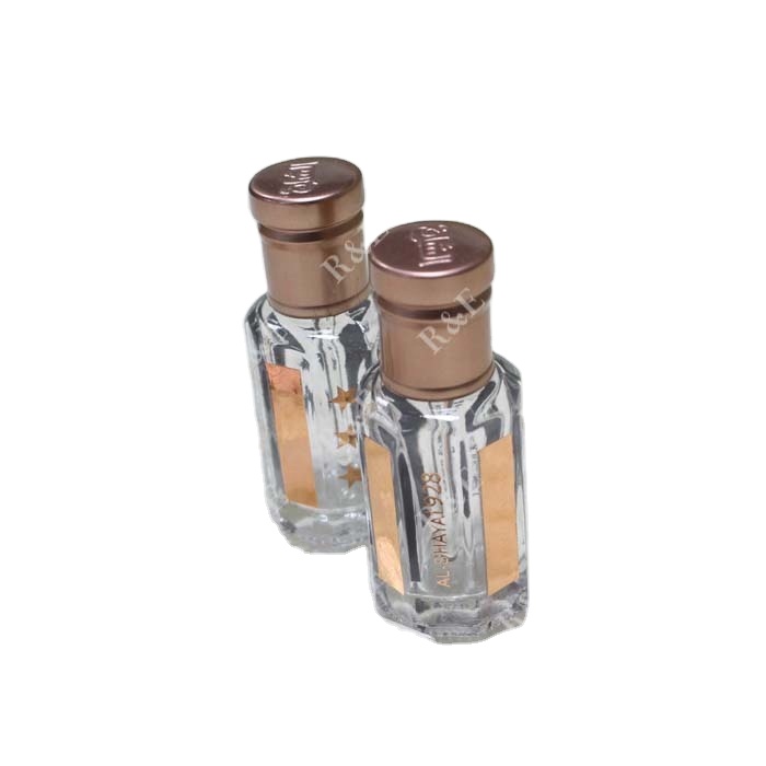 12ml high polished custom logo arabic roll on glass bottle