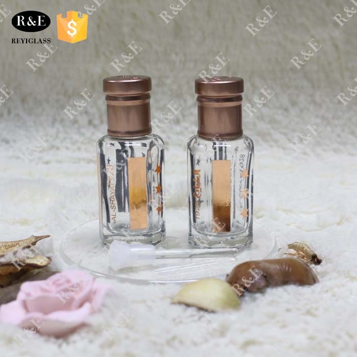 12ml high polished custom logo arabic roll on glass bottle
