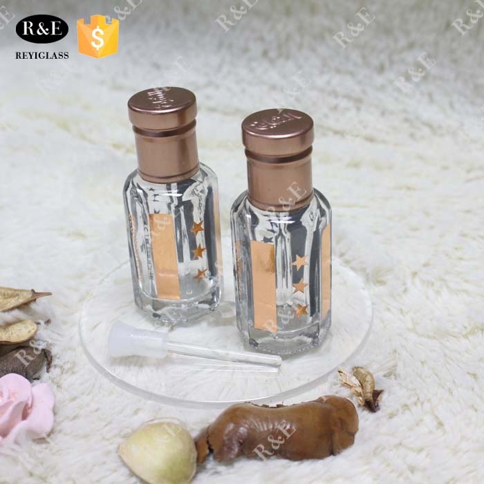 12ml high polished custom logo arabic roll on glass bottle