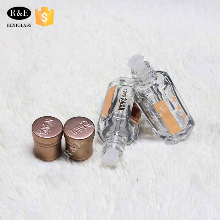 12ml high polished custom logo arabic roll on glass bottle