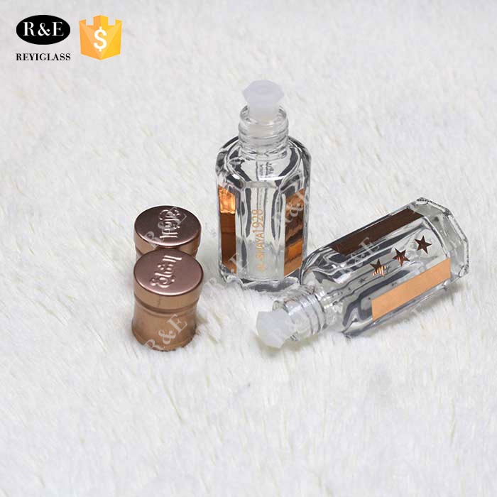 12ml high polished custom logo arabic roll on glass bottle