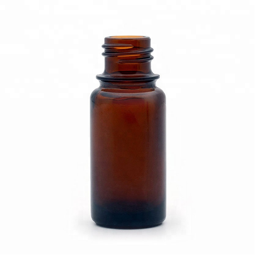 12ml small amber boston round essential oil glass bottle