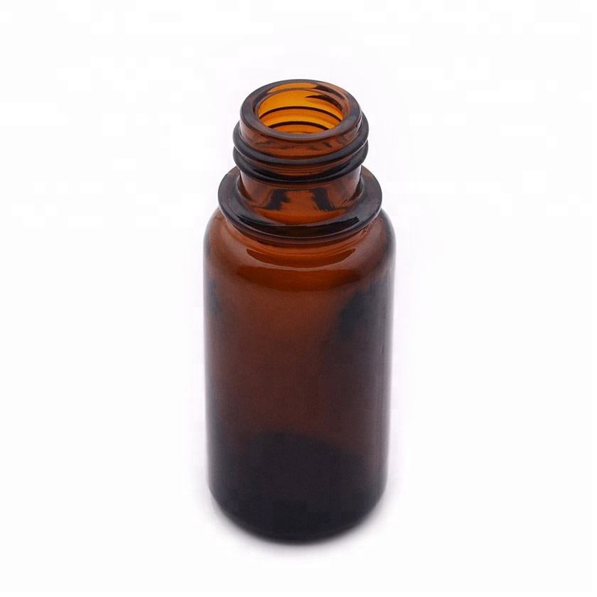 12ml small amber boston round essential oil glass bottle