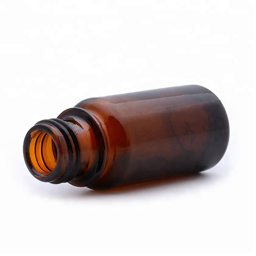 12ml small amber boston round essential oil glass bottle