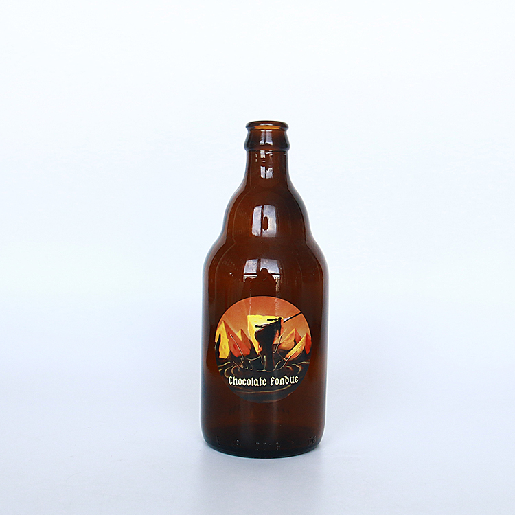 12oz 330ml 500ml Fat Amber Glass Beer Bottle For Cold Brew Coffee With Crown Cap