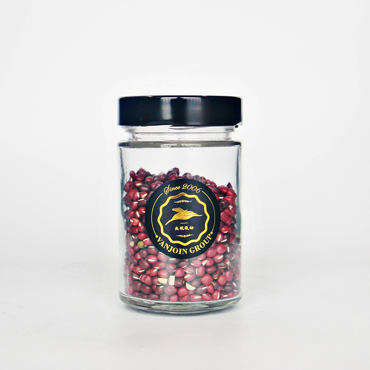 12oz Custom Logo Wide Mouth Peanut Butter Glass Jars with 58 DTO Cap