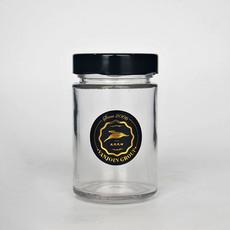 12oz Custom Logo Wide Mouth Peanut Butter Glass Jars with 58 DTO Cap