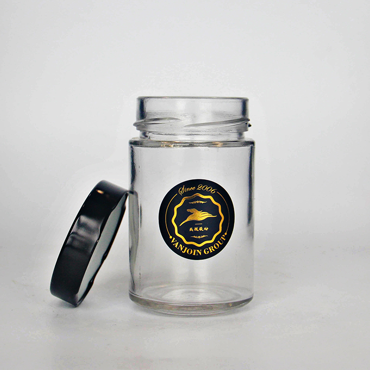 12oz Custom Logo Wide Mouth Peanut Butter Glass Jars with 58 DTO Cap